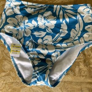 Floral High-Waisted Bikini Bottom Size Medium Shade & Shore Size Medium